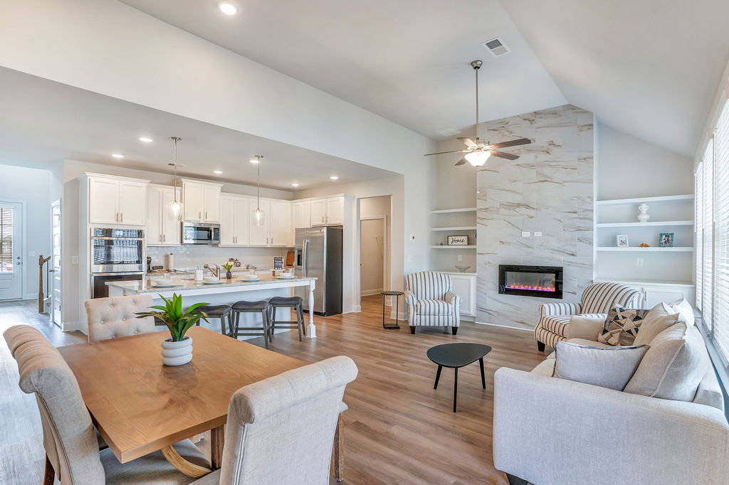Bright, clean living space cleaned by Clean Impact Service